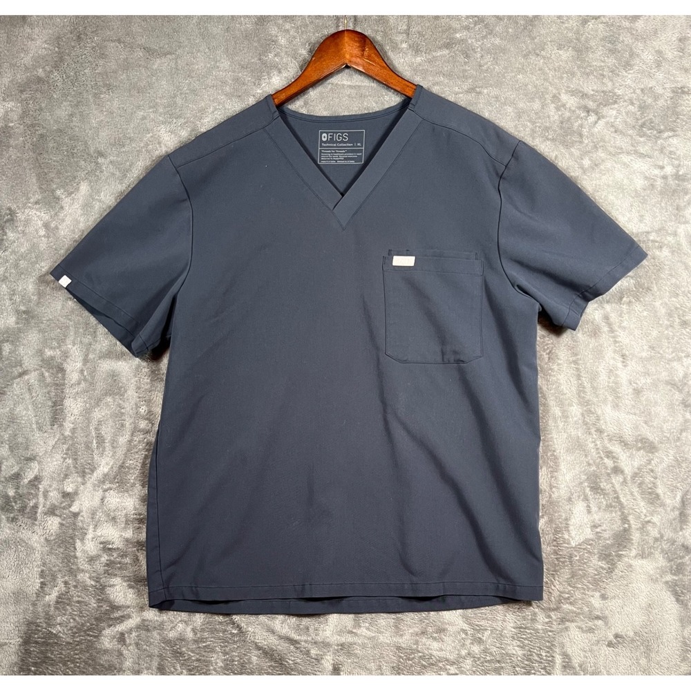 Figs Scrub Top Womens XL Gray Catarina Pocket Shirt Technical Collection